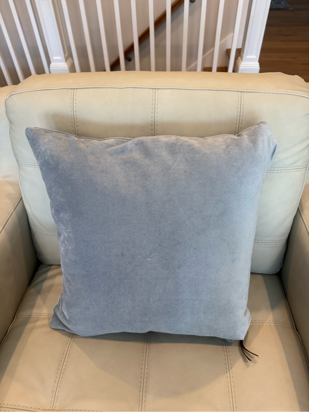 Pottery Barn Light Blue Decorative Throw Pillow 20x20 cover only